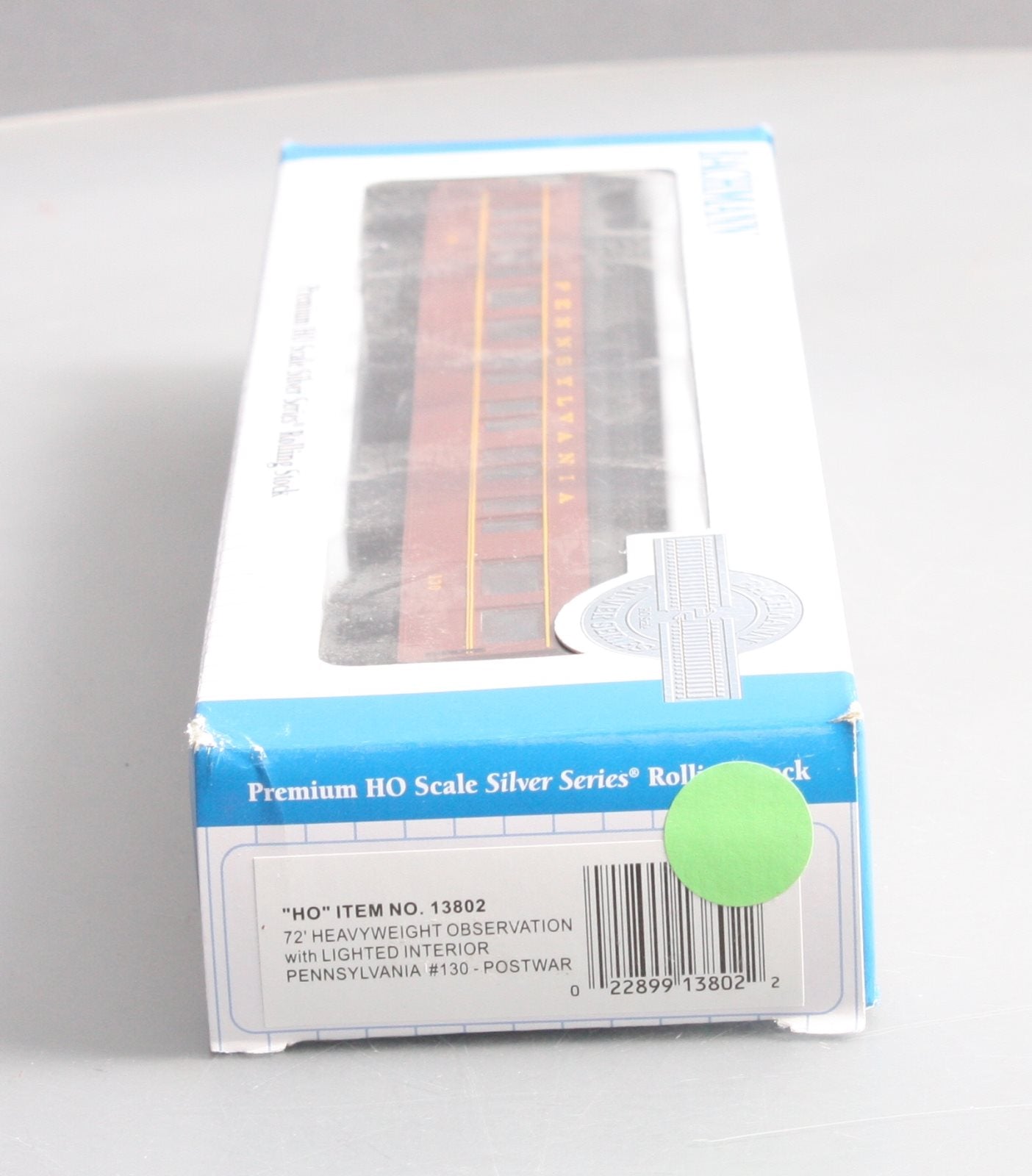 Bachmann 13802 HO Pennsylvania 72' Heavyweight Observation Car #130 LN/Box