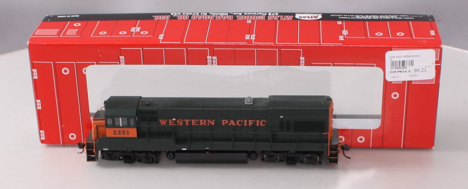 Atlas 8286 HO Scale Western Pacific GE U23B Diesel Locomotive # 2251