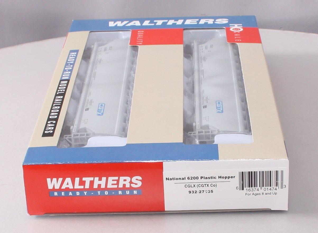 Walthers 932-27155 HO CGLX National 6200 Plastic Hopper Car (Pack of 2) EX/Box