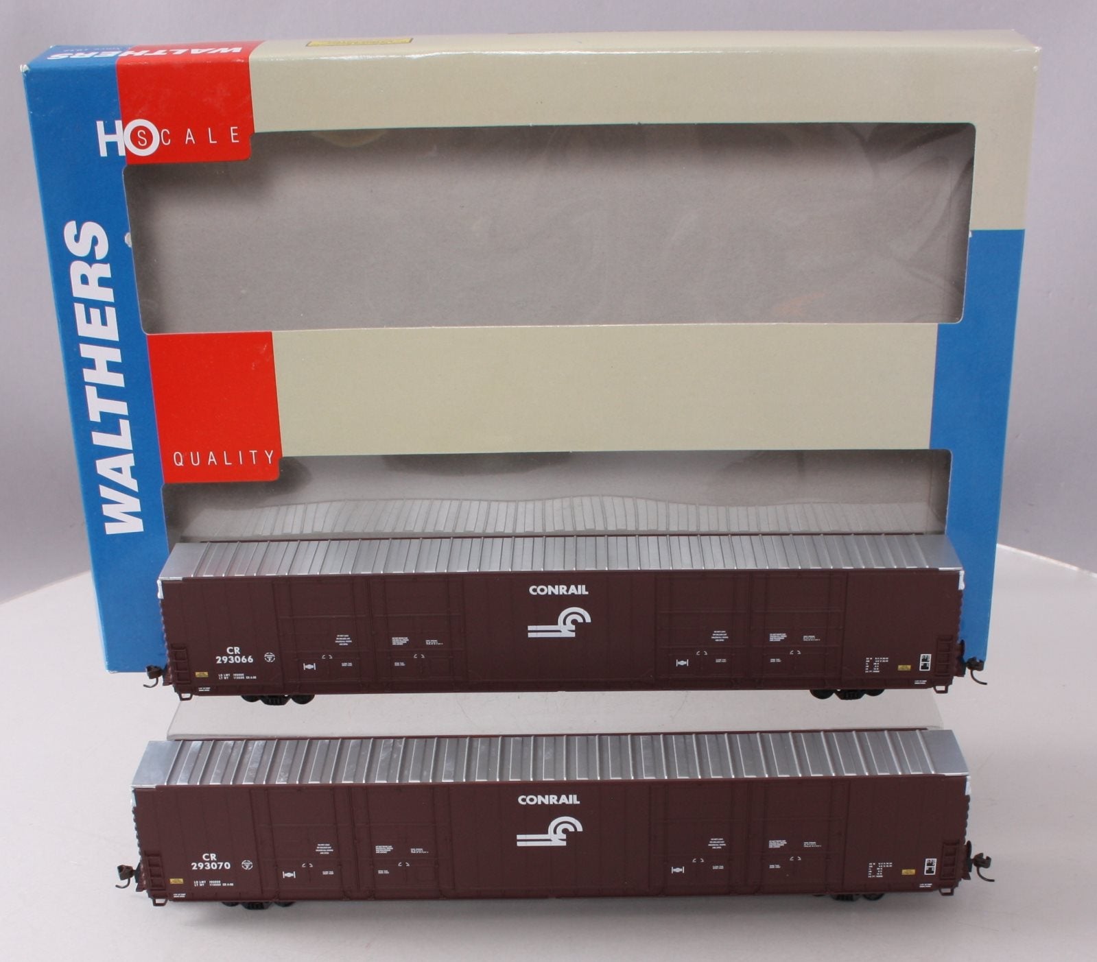 Walthers 932-23536 HO Scale Conrail Box Car (Pack of 2) EX/Box