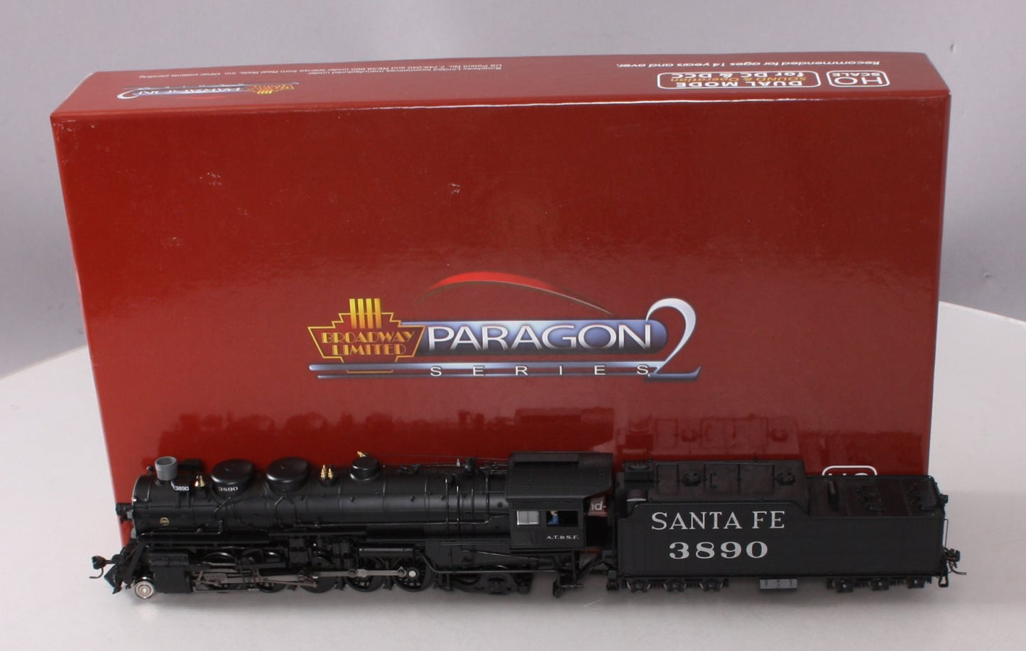 Broadway Limited 2198 HO AT&SF Baldwin 3800 2-10-2 Steam Locomotive #3890 w/DCC