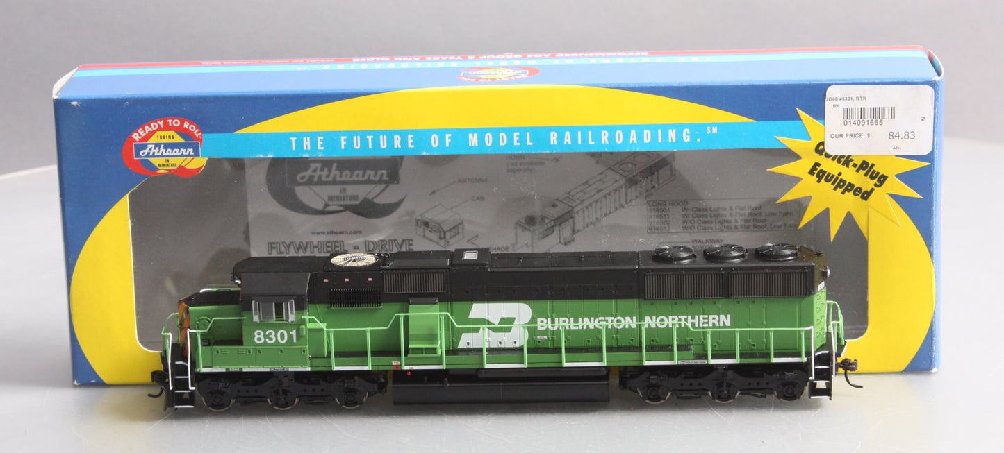 Athearn 91665 HO Scale Burlington Northern SD-60 Diesel Locomotive #8301 NIB