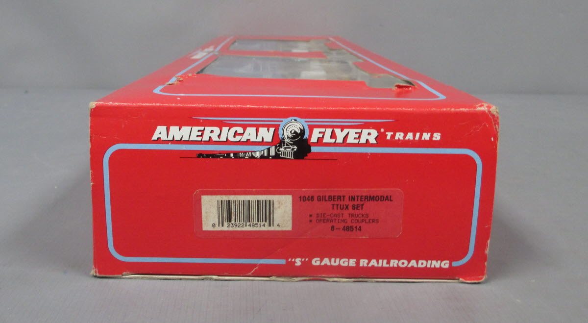 American Flyer 6-48514 S Scale Gilbert Intermodal TTUX Set LN/Box