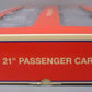 Lionel 1927040 O Santa Fe 21 Passenger Car #2 (Pack of 2) LN/Box