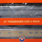 Lionel 2027500 O Gauge Pennsylvania/Union Pacific 21" Passenger Cars (Set of 2) NIB