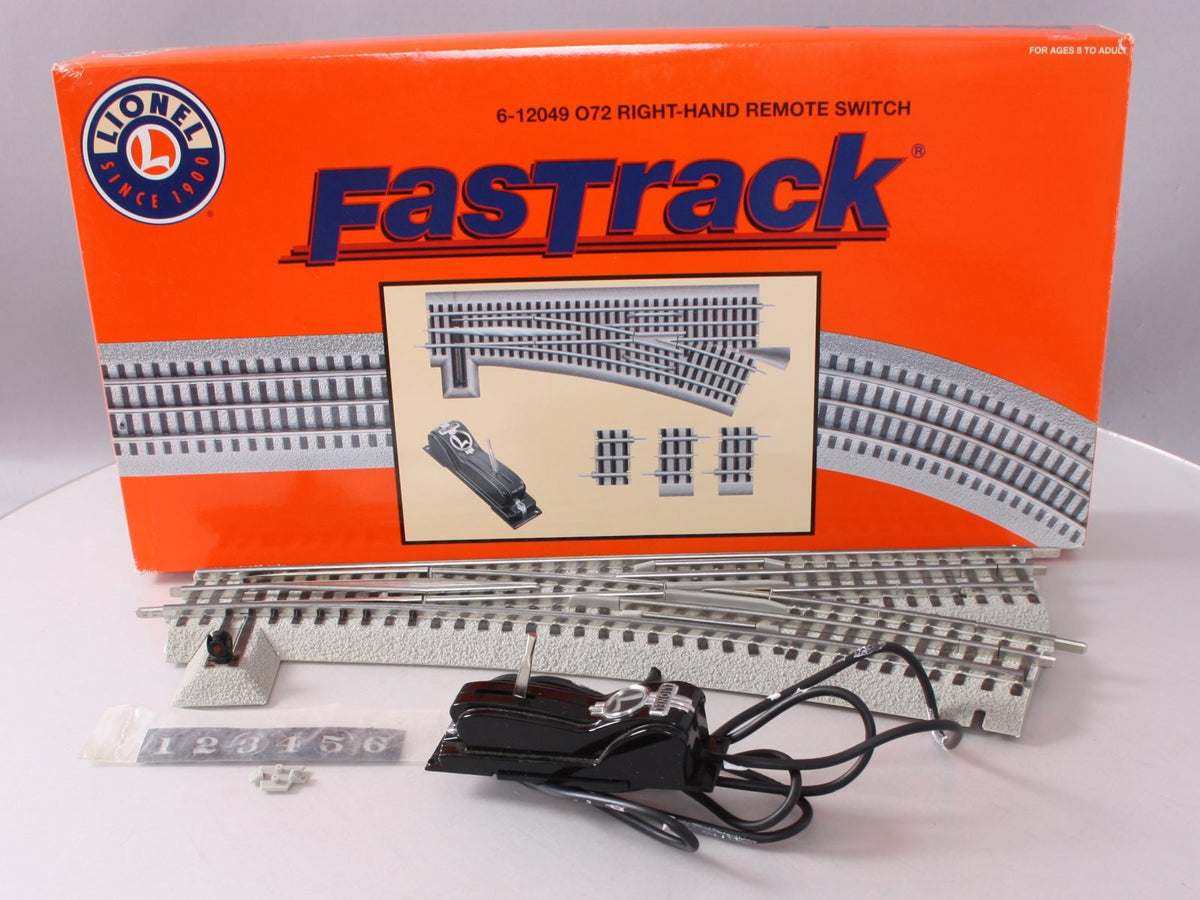 Lionel 6-12049 O72 Right Hand Remote-Control FasTrack Switch Turnout