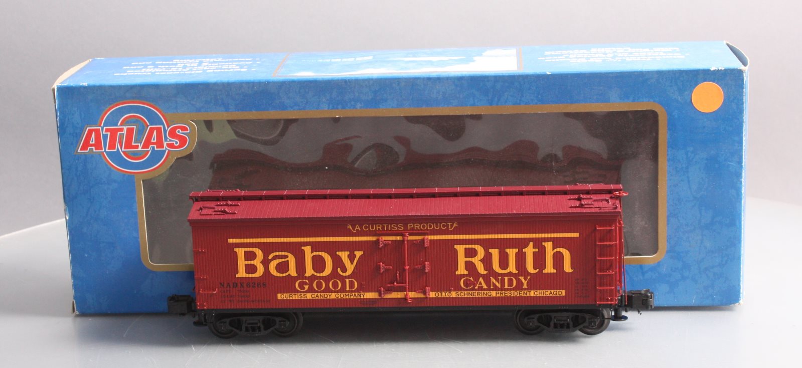 Atlas 6703-2 O Gauge Baby Ruth 40' Woodside Refrigerator Car #6268 [3-Rail] LN/Box