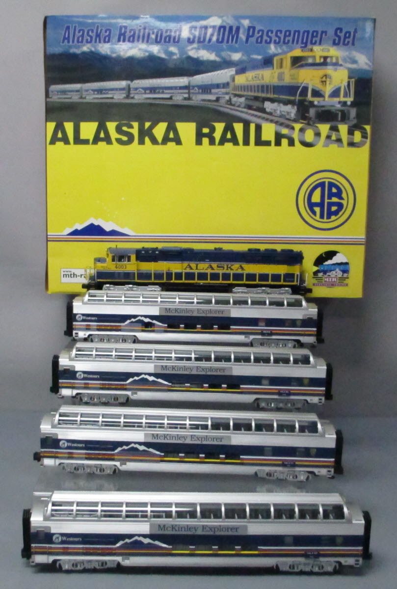 MTH 20-2290-1 O Gauge Alaska SD70M O Gauge Diesel Passenger Train Set w/PS2 EX/Box