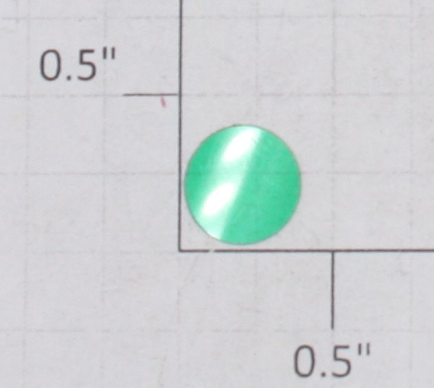 Lionel 400E-91 3/8" Green Transparent Boiler Front Lens