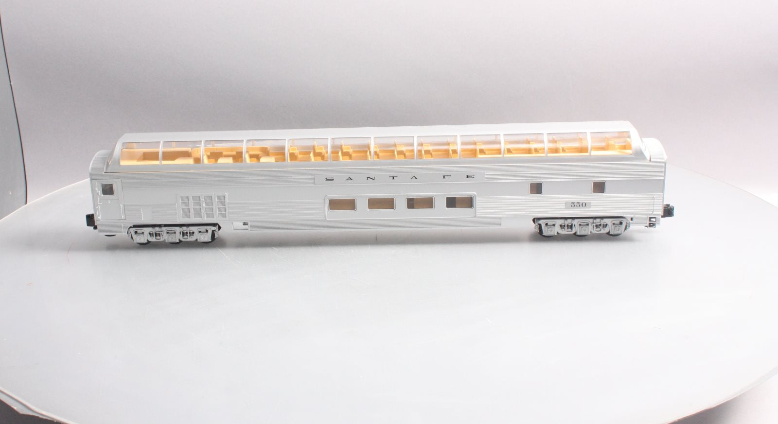 Lionel 1927030 O Gauge Santa Fe 21 Stationsounds Diner Dome #550