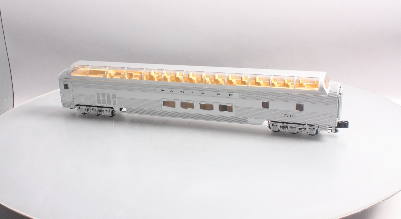 Lionel 1927030 O Gauge Santa Fe 21 Stationsounds Diner Dome #550
