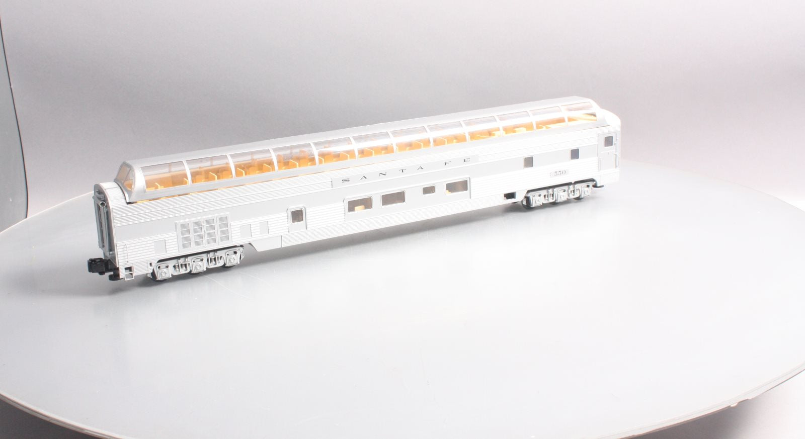 Lionel 1927030 O Gauge Santa Fe 21 Stationsounds Diner Dome #550