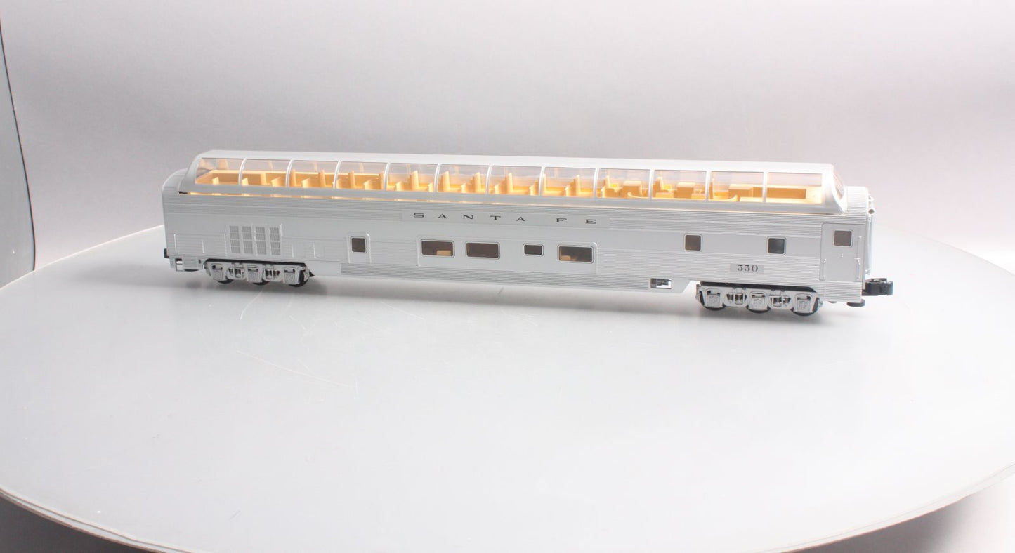Lionel 1927030 O Gauge Santa Fe 21 Stationsounds Diner Dome #550