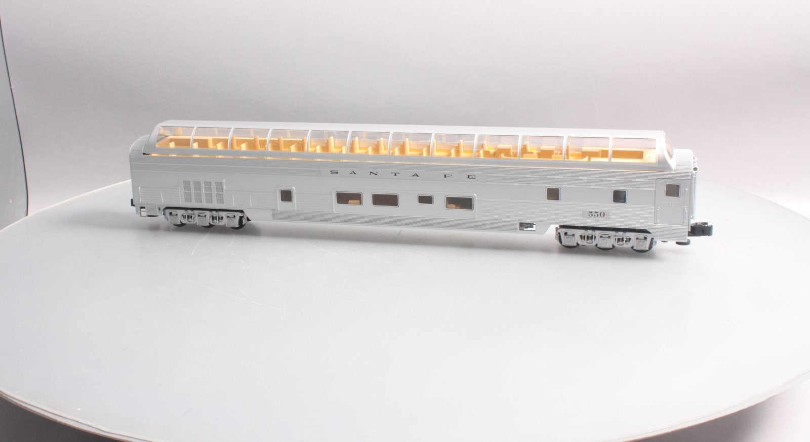 Lionel 1927030 O Gauge Santa Fe 21 Stationsounds Diner Dome #550