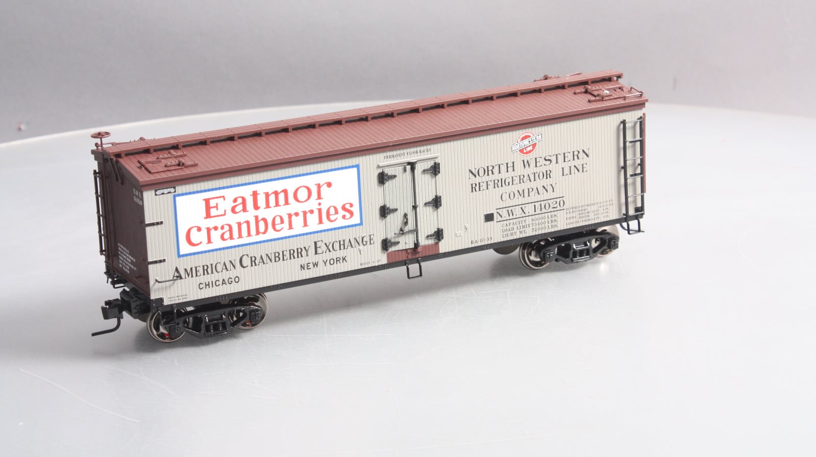 Atlas 9117-1 O Eatmor Cranberries Woodside Refrigerator Car (2 Rail) LN/Box