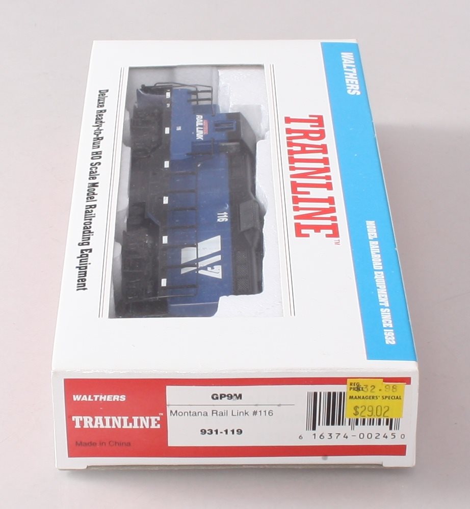 Walthers 931-119 HO Montana Rail Link GP9M Powered Diesel Locomotive #116 LN/Box