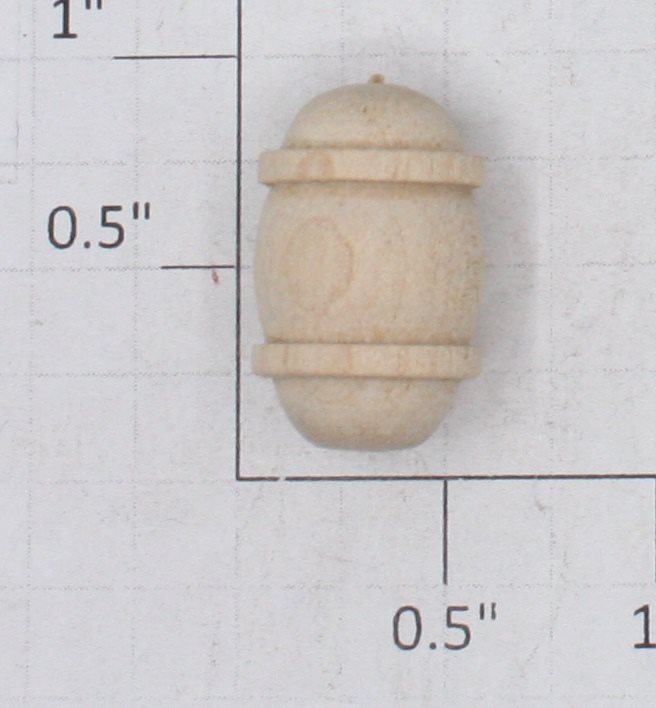 Lionel 3652-38 O Gauge Prewar Unfinished Oval Wood Barrel 13/16" x 5/8"
