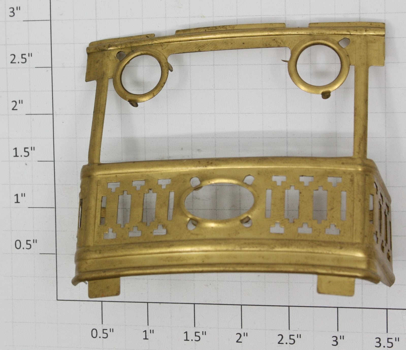 Lionel 1768-13 Brass Pre-War Standard Gauge Observation End Rail