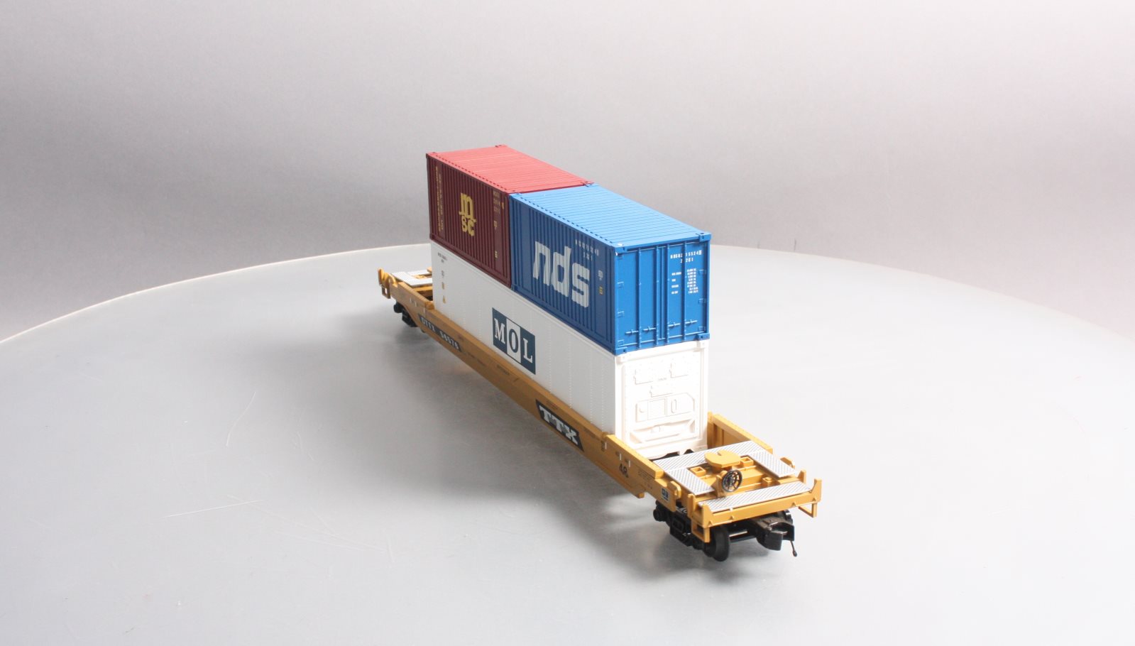 MTH 20-95232 O TTX Husky Stack Car w/2 20' Containers and a 40' Container