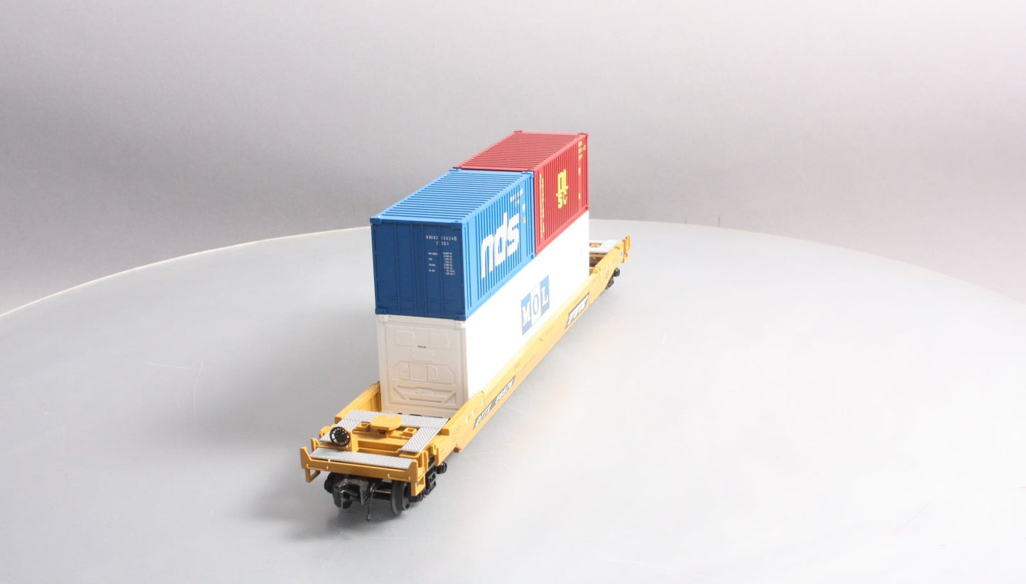 MTH 20-95232 O TTX Husky Stack Car w/2 20' Containers and a 40' Container