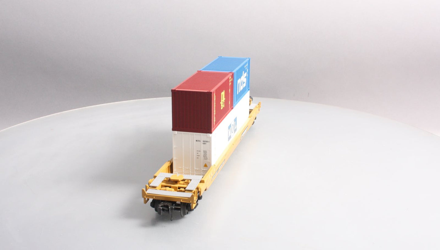 MTH 20-95232 O TTX Husky Stack Car w/2 20' Containers and a 40' Container