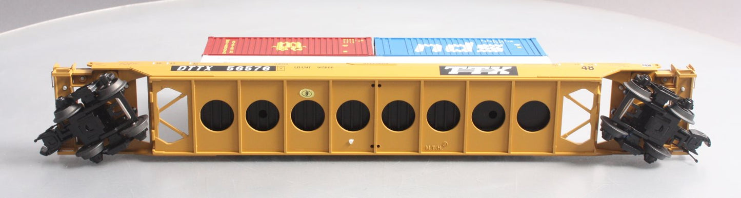 MTH 20-95232 O TTX Husky Stack Car w/2 20' Containers and a 40' Container