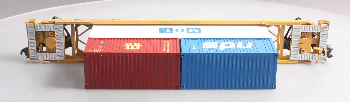 MTH 20-95232 O TTX Husky Stack Car w/2 20' Containers and a 40' Container