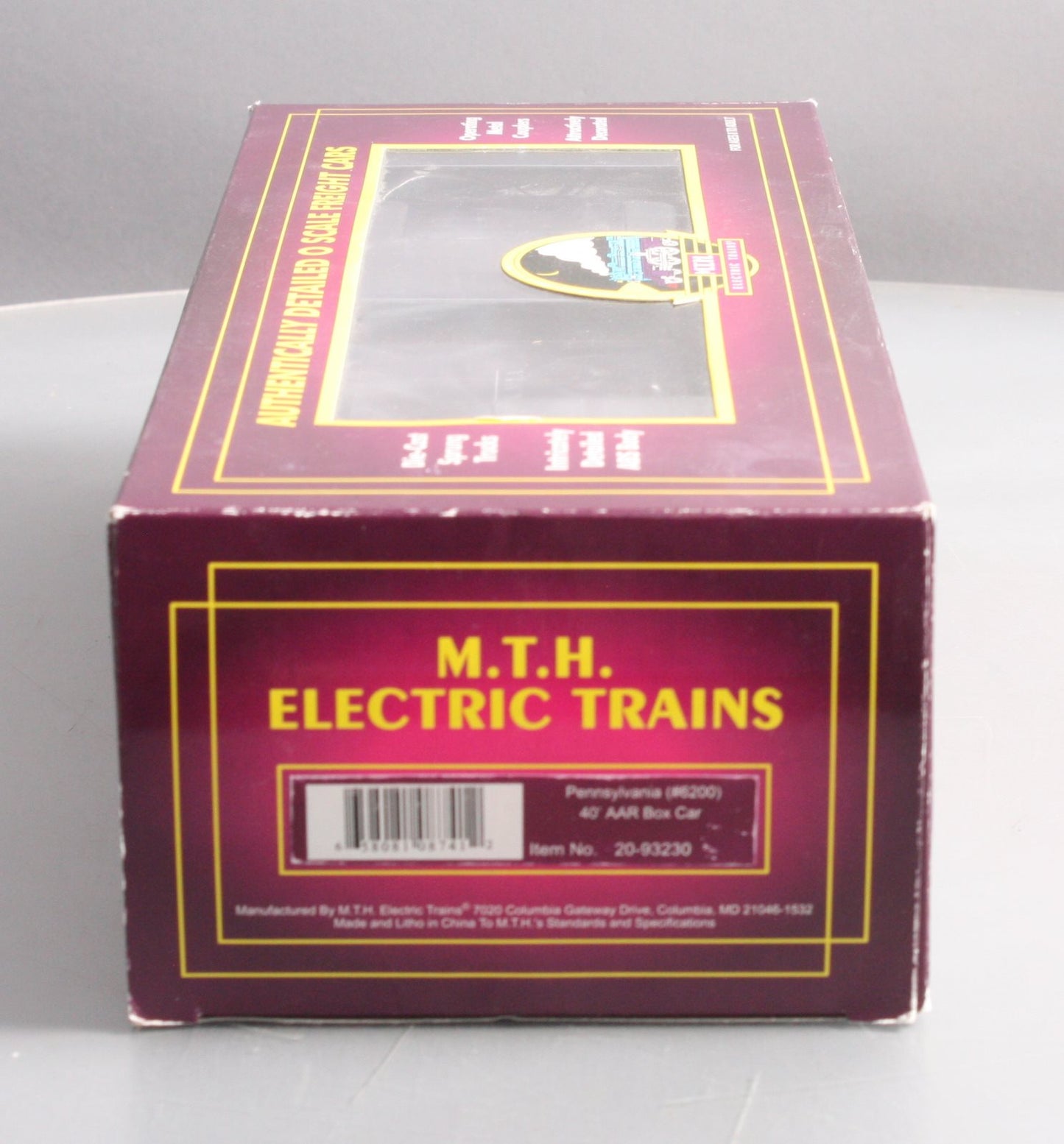 MTH 20-93230 O Pennsylvania 40' AAR Boxcar #6200 LN/Box
