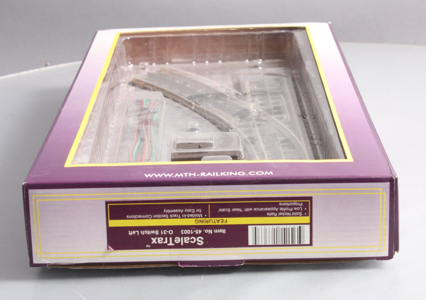 MTH 45-1003 O31 ScaleTrax Nickel Silver Left Hand Remote Switch Turnout