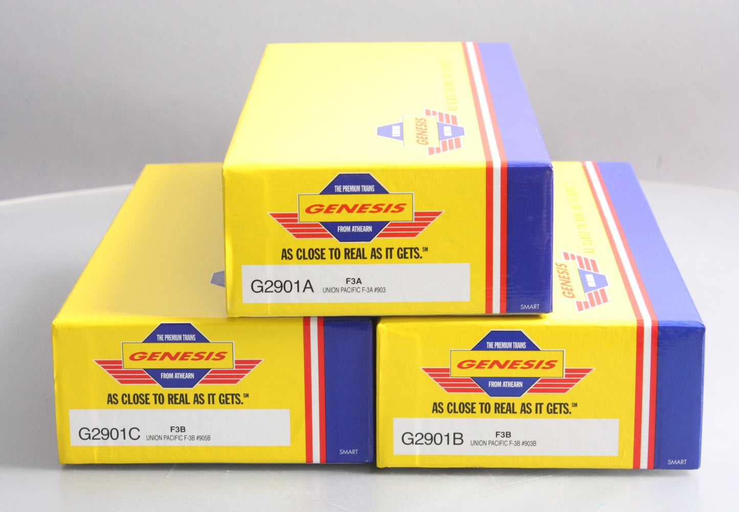 Athearn G2901 HO Scale Union Pacific F3A/F3B/F3B Diesel Locomotive Set LN/Box