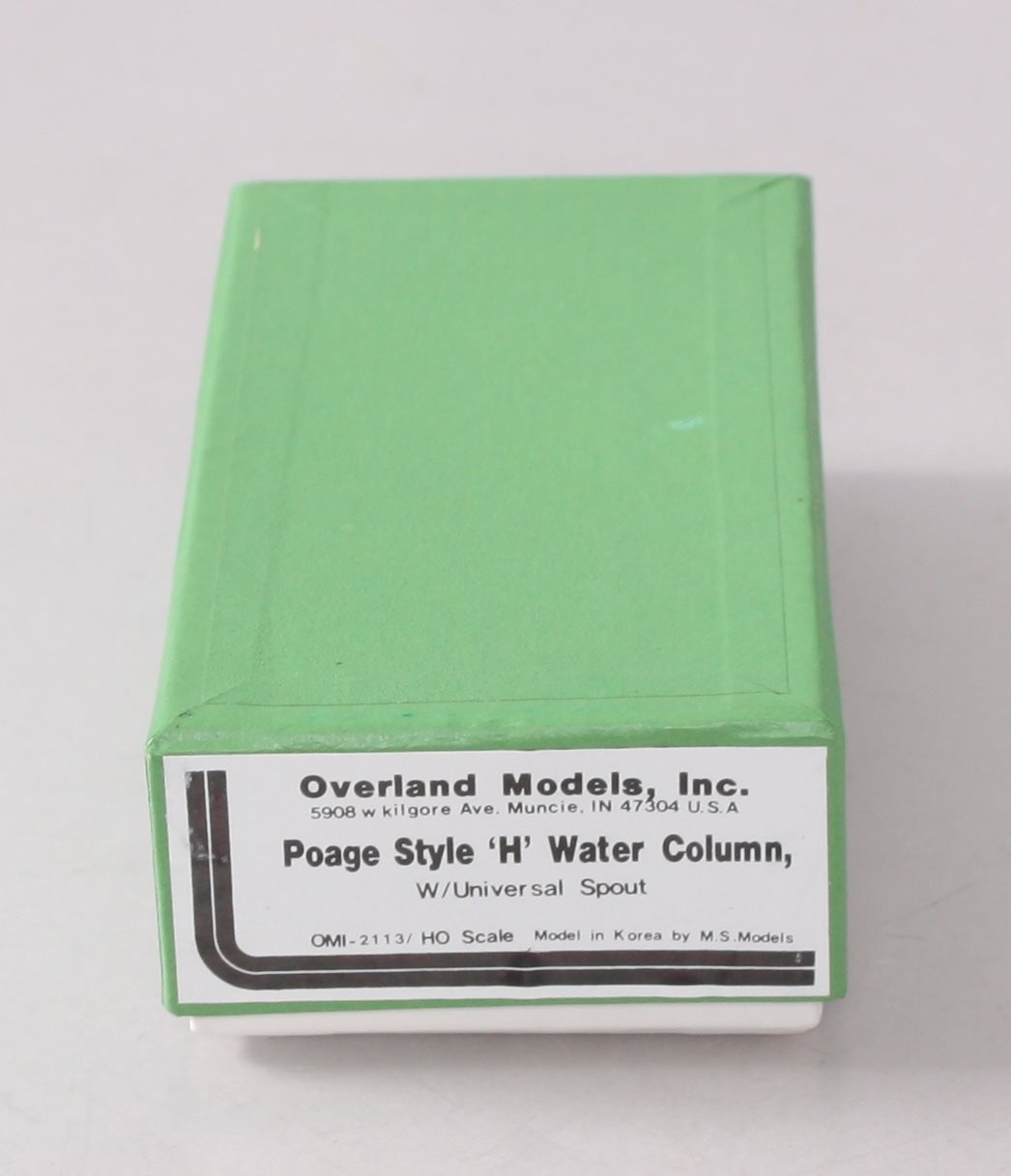 Overland OMI-2113 HO BRASS Poage Style 'H' Water Column w/ Universal Water Spout EX/Box
