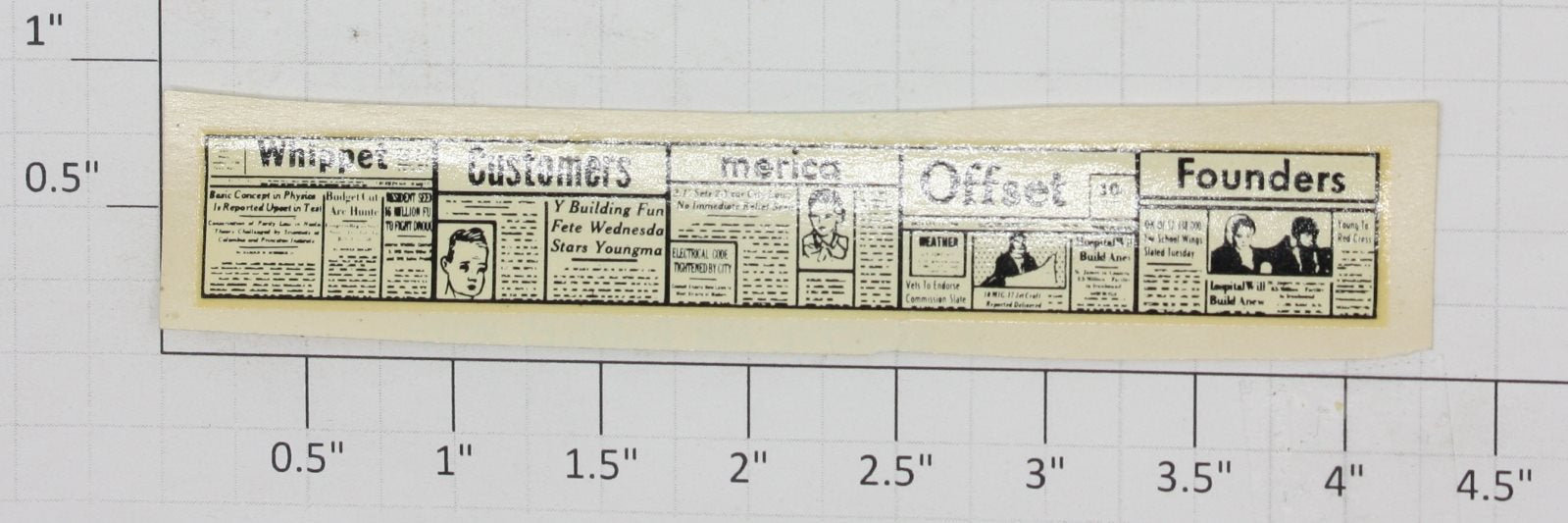 Lionel 128-37 Newsstand Counter Newspaper Sticker