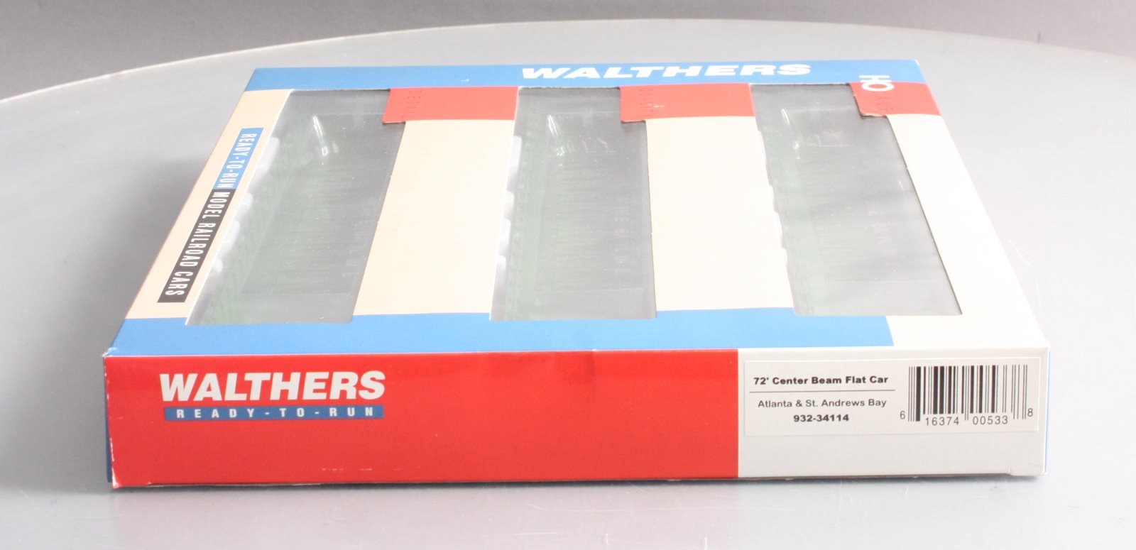 Walthers 932-34114 HO ATL&St. Andrews Bay 72' Center Beam Flatcar (Pack of 3) LN/Box
