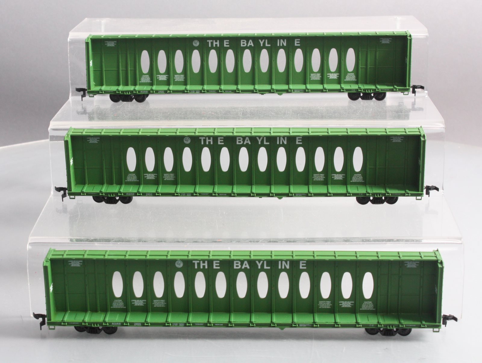 Walthers 932-34114 HO ATL&St. Andrews Bay 72' Center Beam Flatcar (Pack of 3) LN/Box