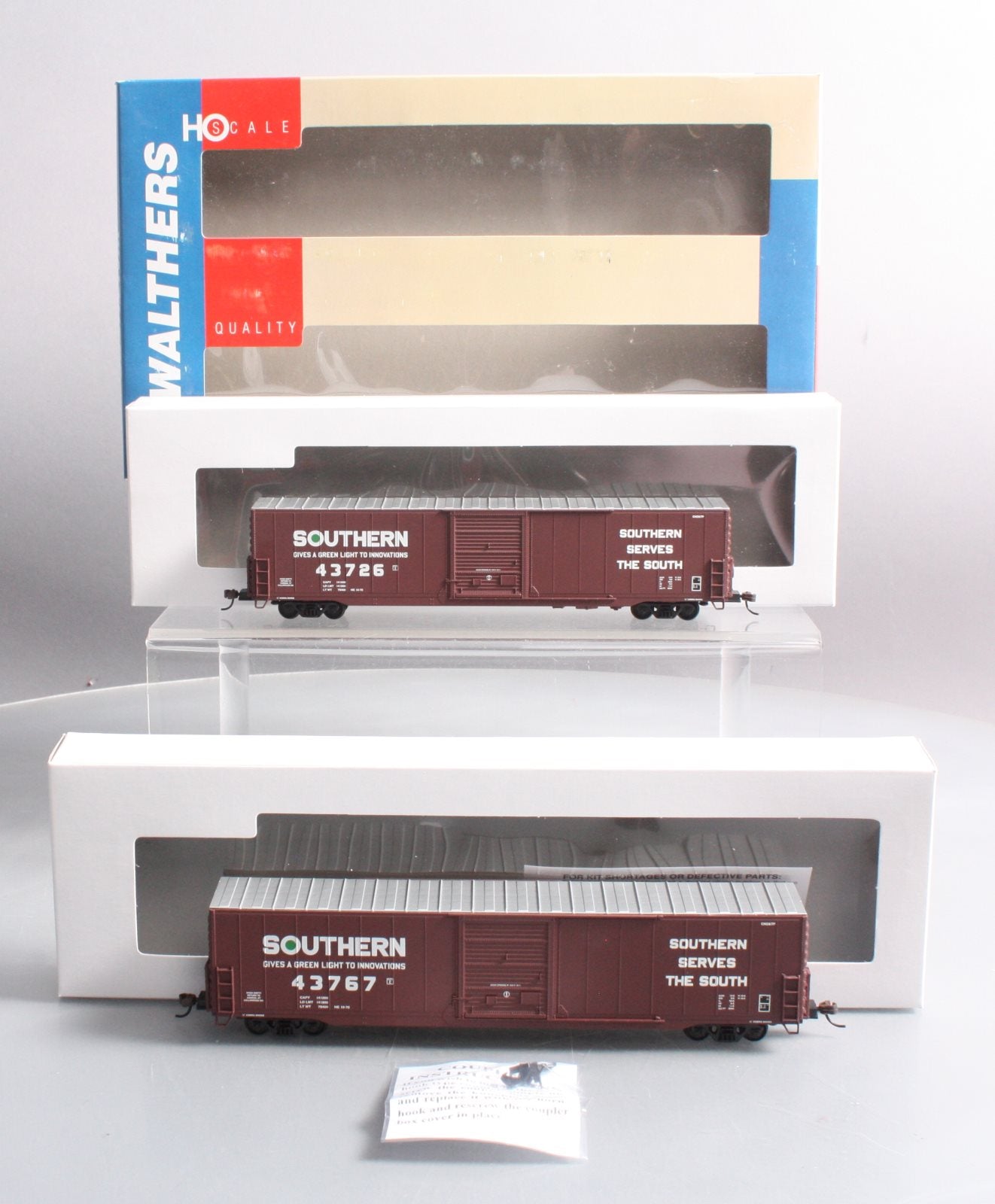 Walthers 932-23561 HO Scale Southern Box Car (Pack of 2) EX/Box