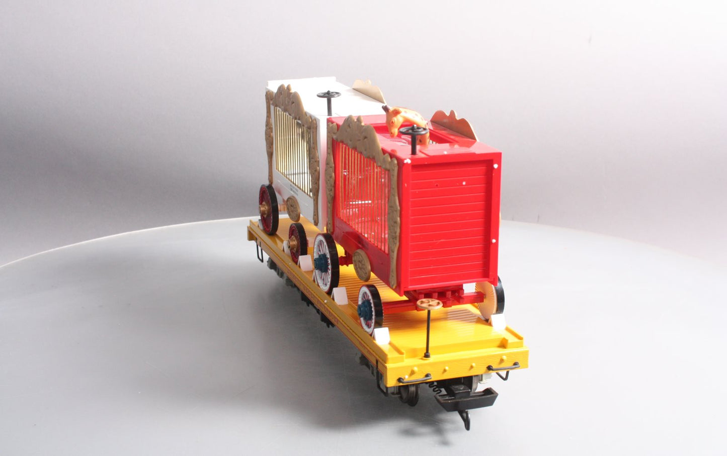 Bachmann 98382 Circus Flat Car w/Giraffe & Hippo Wagons w/Metal Wheels