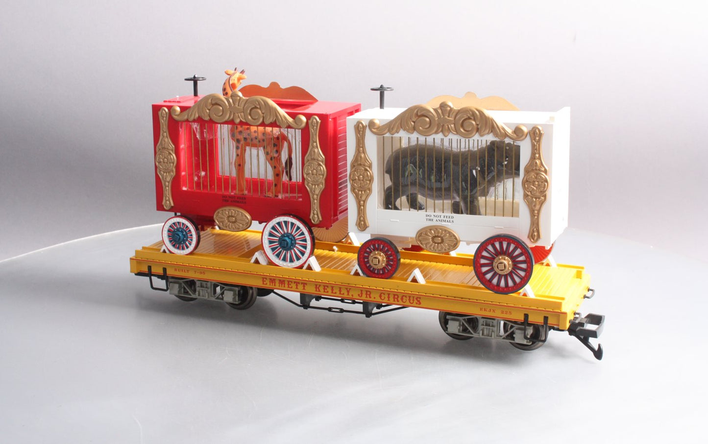 Bachmann 98382 Circus Flat Car w/Giraffe & Hippo Wagons w/Metal Wheels