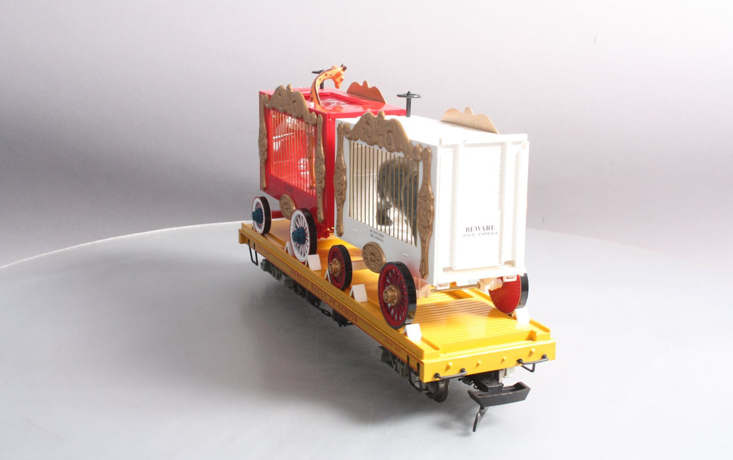 Bachmann 98382 Circus Flat Car w/Giraffe & Hippo Wagons w/Metal Wheels