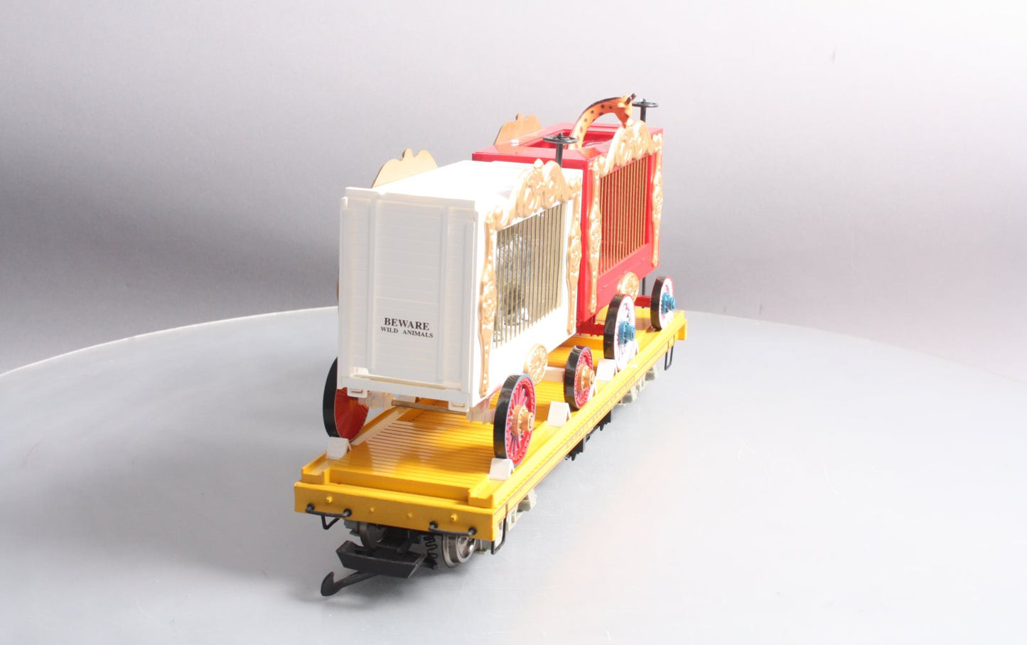 Bachmann 98382 Circus Flat Car w/Giraffe & Hippo Wagons w/Metal Wheels