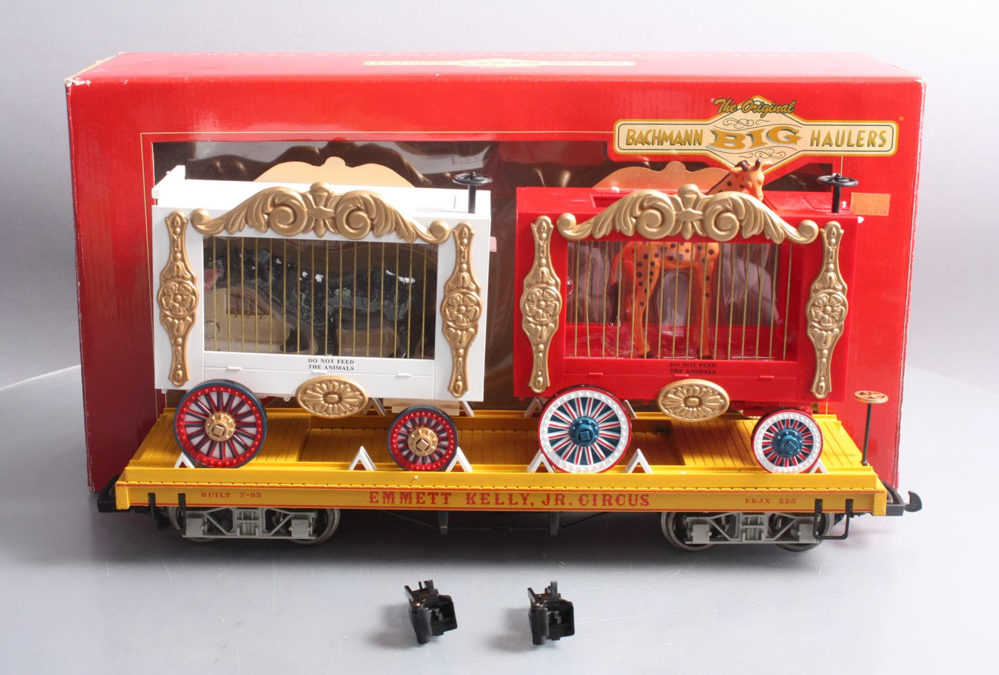 Bachmann 98382 Circus Flat Car w/Giraffe & Hippo Wagons w/Metal Wheels