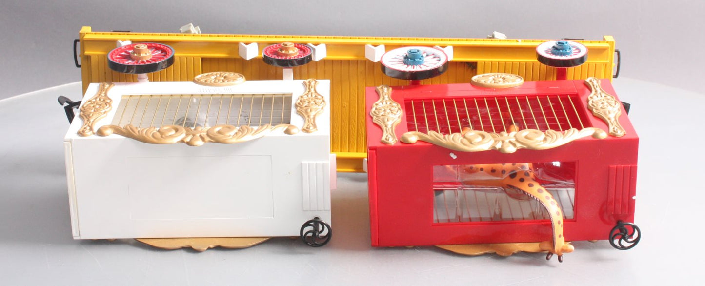 Bachmann 98382 Circus Flat Car w/Giraffe & Hippo Wagons w/Metal Wheels