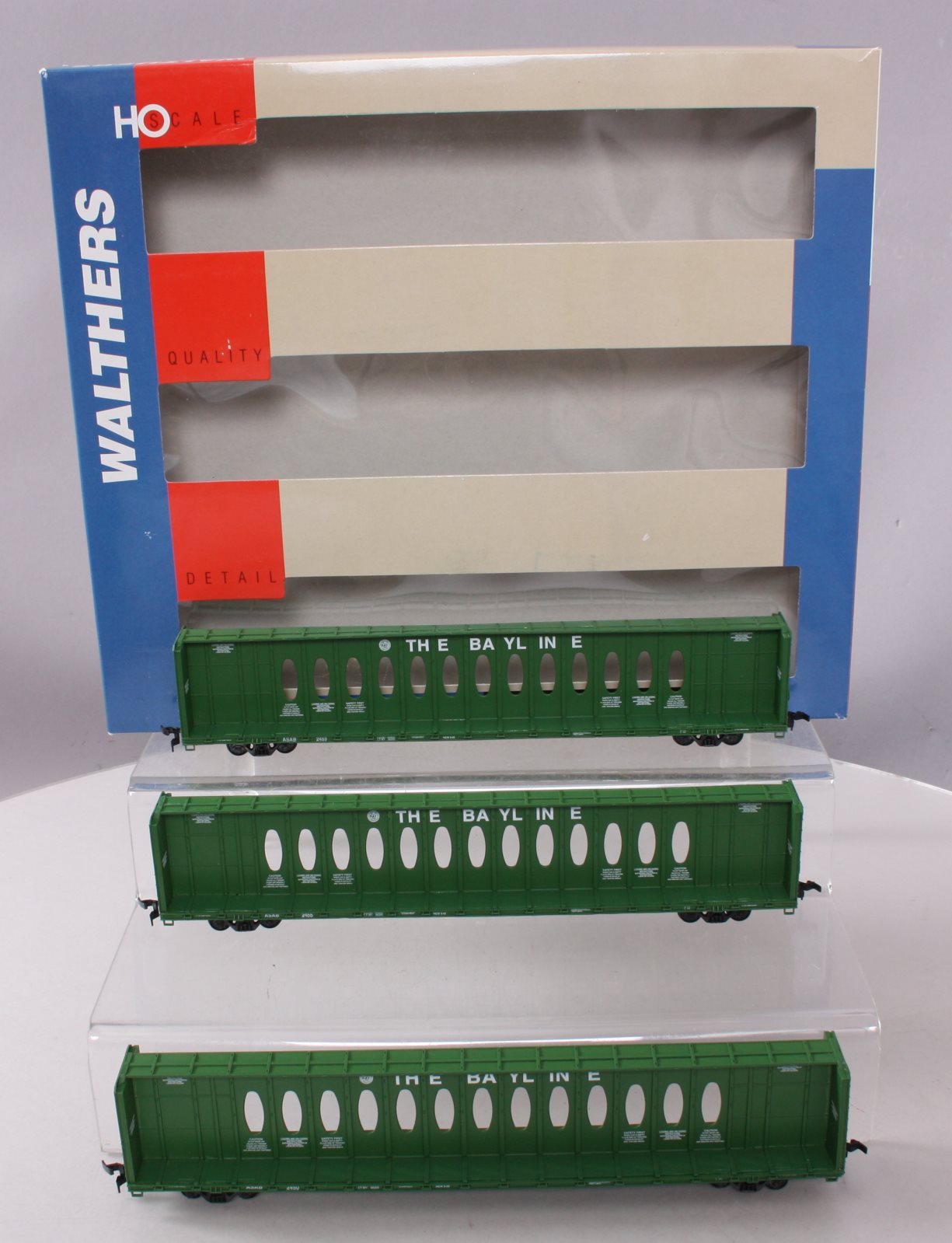 Walthers 932-34114 HO ATL&St. Andrews Bay 72' Center Beam Flatcar (Pack of 3) LN/Box