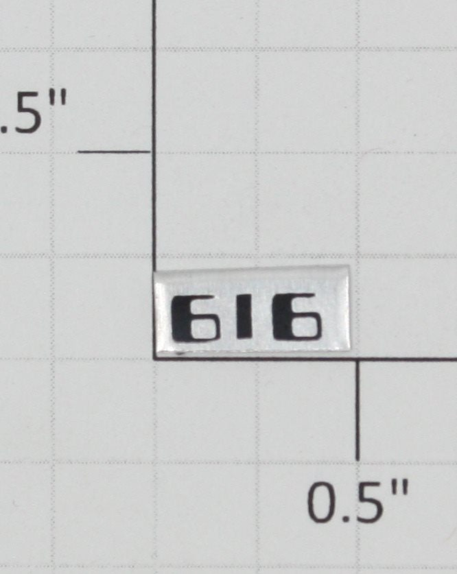 Lionel 616-1 Number Plate-Self Adhesive