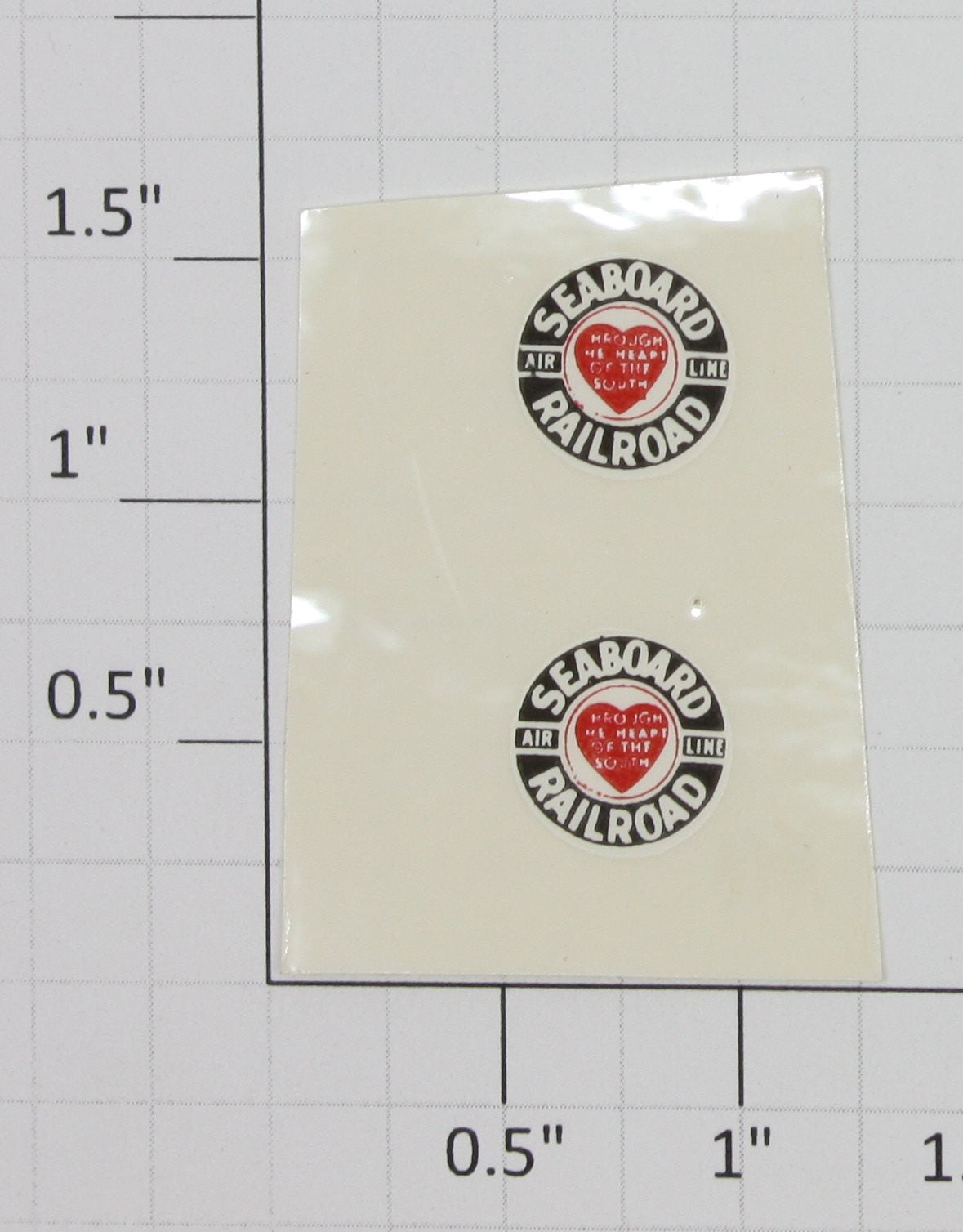 Lionel 601-40A Seaboard Heart Decal Pair Water Sol.