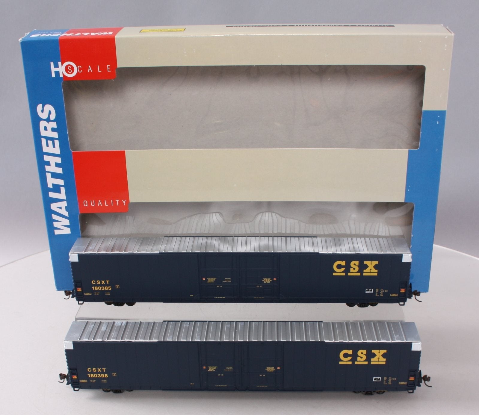Walthers 932-23512 HO CSX 86' Hi-Cube 4-Door Boxcar (Pack of 2) EX/Box
