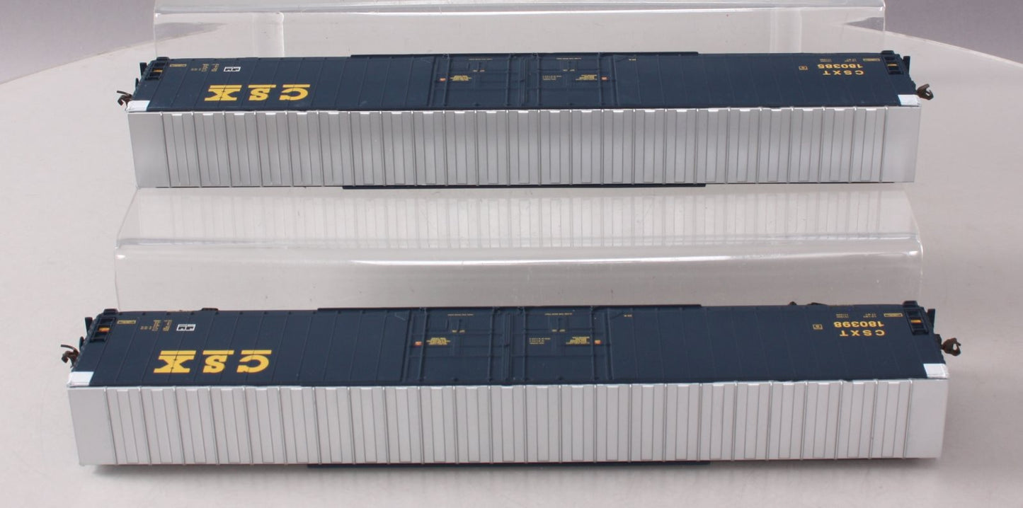 Walthers 932-23512 HO CSX 86' Hi-Cube 4-Door Boxcar (Pack of 2) EX/Box