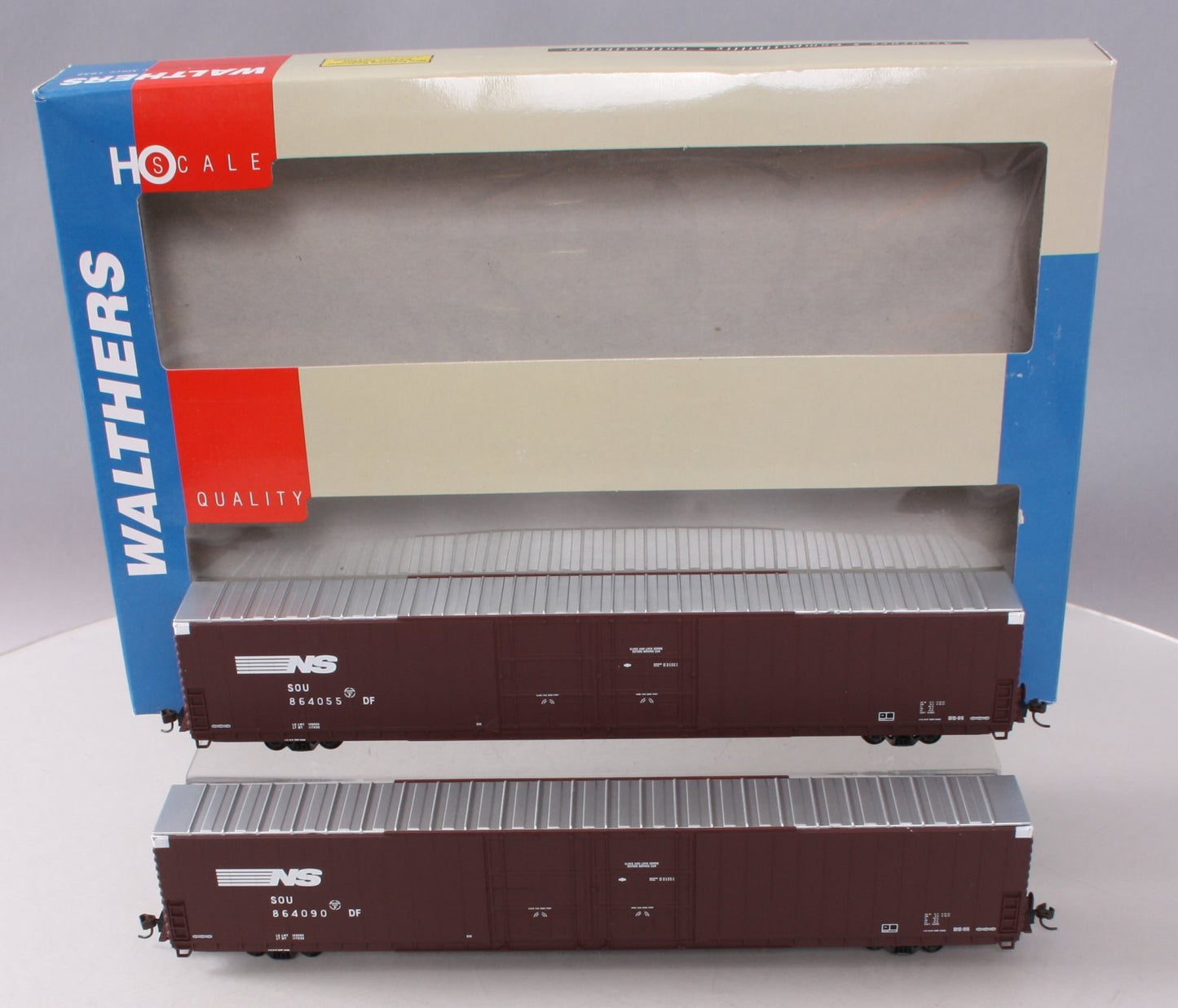 Walthers 932-23510 HO Norfolk Southern 86' Hi-Cube 4-Door Boxcar (Pack of 2) EX/Box