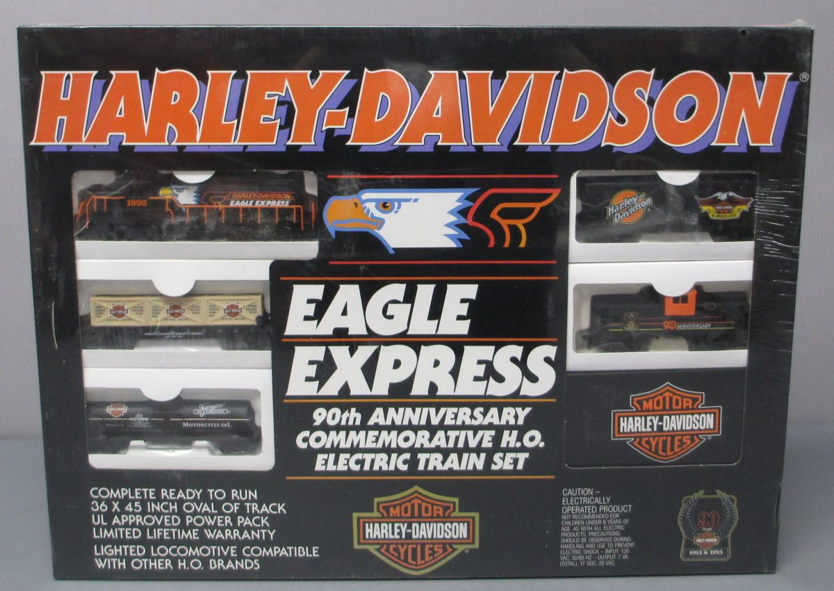 Harley Davidson HO Scale Eagle Express 90th Anniversary Electric Train Set MT/Box