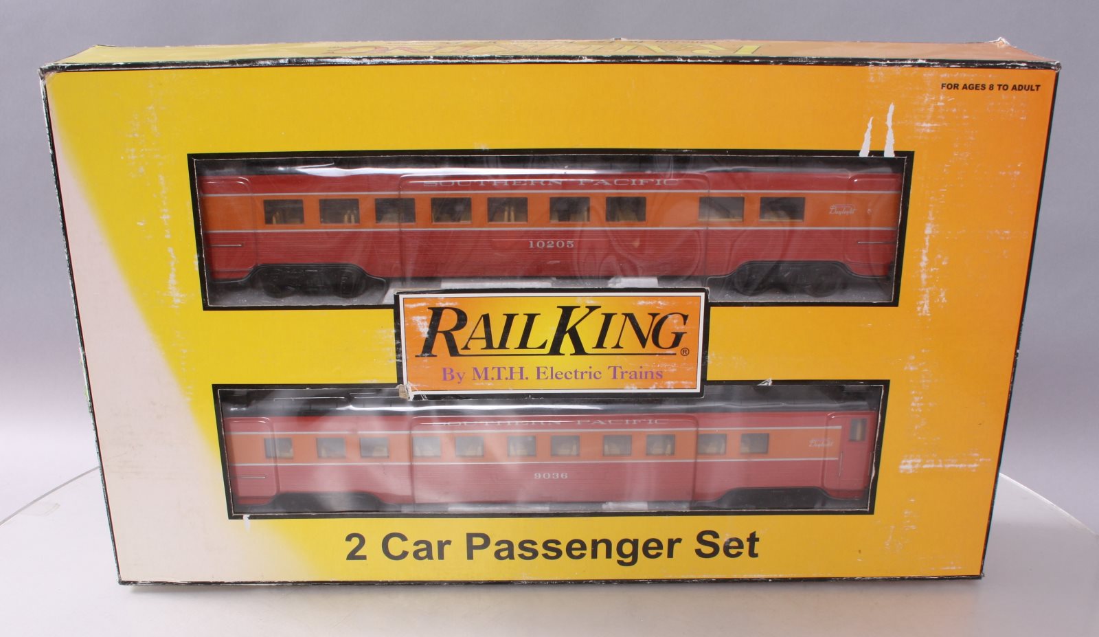 MTH 30-6725 O SP 60' Streamlined ABS Sleeper/Diner Passenger Car Set (Set of 2) LN/Box