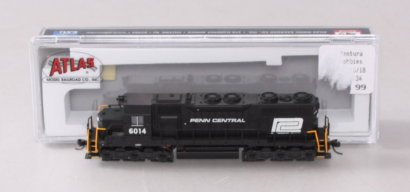 Atlas 40003734 N Penn Central SD-35 Low Hood Diesel Locomotive #6014 - LokSound